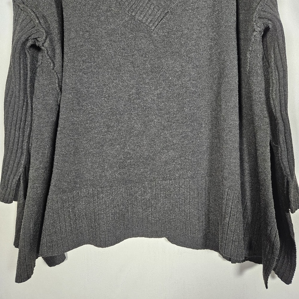 Free Purple Sweater M Orion A Line Tunic Oversized Ribbed Carbon Lagenlook Boho - Picture 8 of 10